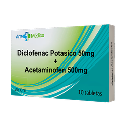 DICLOFENAC POTASICO+ACETAMINOFEN 50/500MG X 10TAB ALLBE