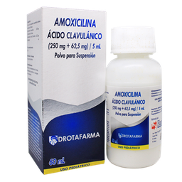 AMOXICILINA +AC CLAVULANICO 250MG/62.5 SUSP X 60ML DROTAFARMA