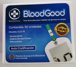 TIRAS GLUCOMETRO BLOODGOOD x 50