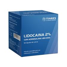 LIDOCAINA 2%+ADRENALINA AMPOLLA TIARES