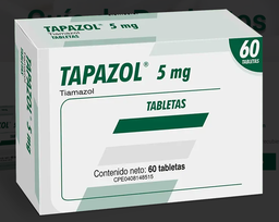 TAPAZOL 5MG. X60 TABLETAS TIAMAZOL