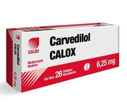CARVEDILOL 6,25 MG X 28 TAB CALOX