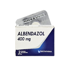 ALBENDAZOL 400MG X 2 TAB DROTAFARMA