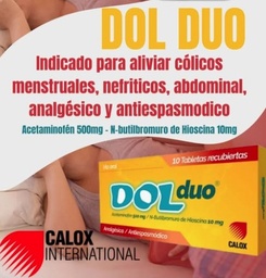 DOL DUO 500-10 MG X 10 TAB ACETAMINOF+ HIOSCINA