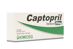 CAPTOPRIL 25 MG X 20 TAB KIMICEG