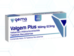 VALGEM PLUS 160/12.5 MG X 10 TAB VALSARTAN HIDRO