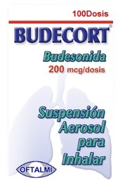 Budecort Budesonida 100mcg Aerosol 200 Dosis