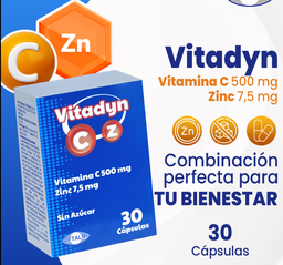 VITADYN ZINC 50/7.5MG 30 CAP VITAMINA C