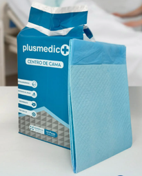 CENTRO DE CAMA EXTRA ABSORBENTE 60CM X 90CM 75GR X 10 UNDS PLUSMEDIC